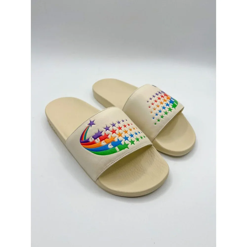 Gucci Rainbow Pursuit Slide Sandal Sz 39 Made in Italy - Picture 3 of 11